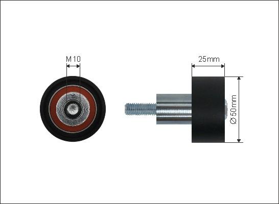 Caffaro 500280 - Deflection / Guide Pulley, timing belt car-mod.net