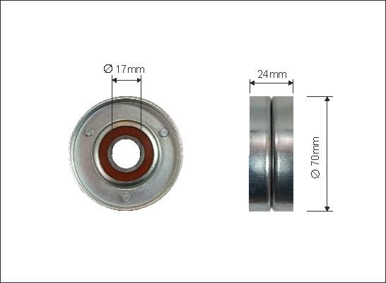 Caffaro 66-97 - Pulley, v-ribbed belt car-mod.net