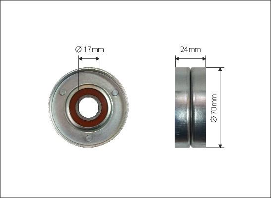 Caffaro 60-91 - Pulley, v-ribbed belt car-mod.net