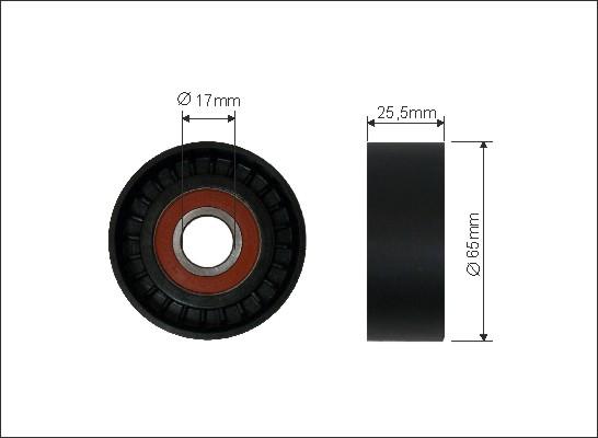 Caffaro 05-91 - Pulley, v-ribbed belt car-mod.net