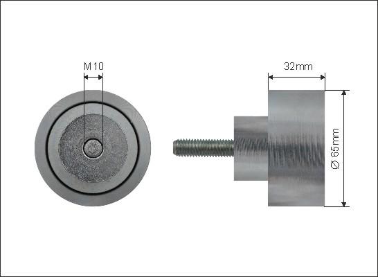 Caffaro 195-99 - Pulley, v-ribbed belt car-mod.net