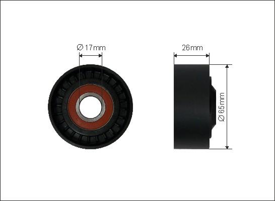 Caffaro 191-00 - Pulley, v-ribbed belt car-mod.net