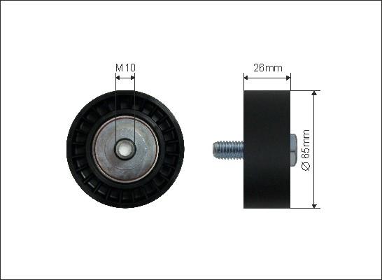 Caffaro 143-26 - Pulley, v-ribbed belt car-mod.net