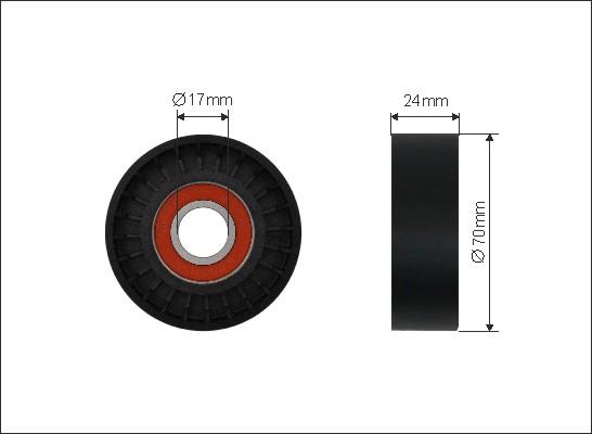 Caffaro 16-99 - Pulley, v-ribbed belt car-mod.net