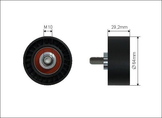 Caffaro 13-08 - Deflection / Guide Pulley, timing belt car-mod.net