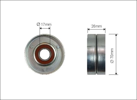 Caffaro 60-99 - Pulley, v-ribbed belt car-mod.net