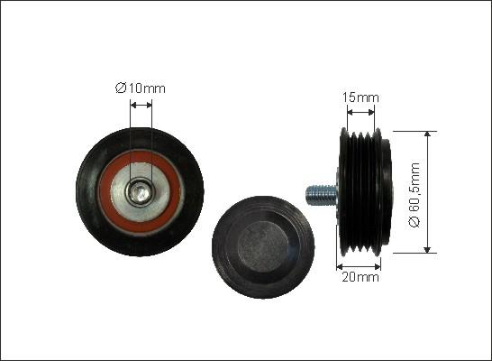Caffaro 83-25 - Pulley, v-ribbed belt car-mod.net