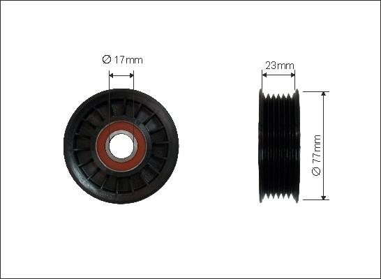 Caffaro 415-00 - Pulley, v-ribbed belt car-mod.net