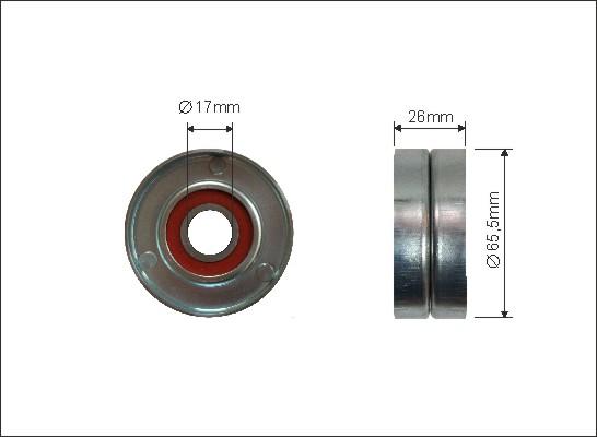 Caffaro 383-00 - Pulley, v-ribbed belt car-mod.net