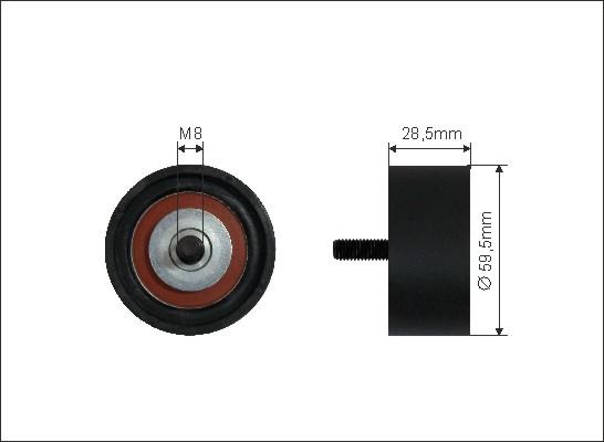 Caffaro 33-90 - Deflection / Guide Pulley, timing belt car-mod.net