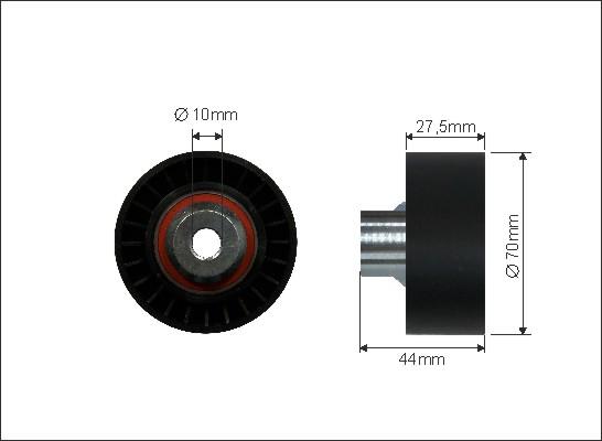 Caffaro 325-119 - Pulley, v-ribbed belt car-mod.net