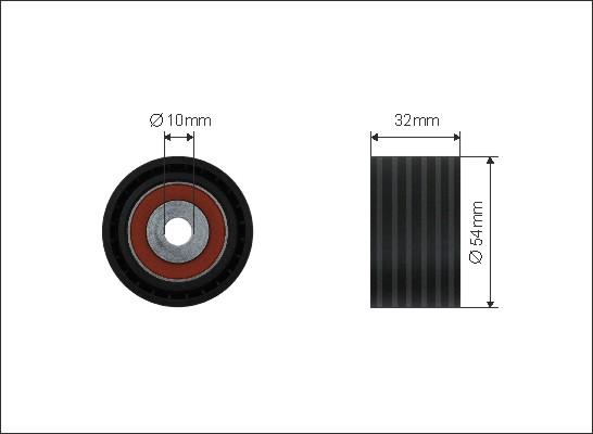 Caffaro 26-26 - Deflection / Guide Pulley, timing belt car-mod.net