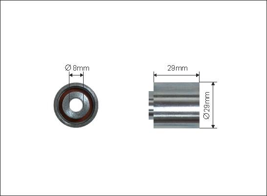 Caffaro 217-94 - Deflection / Guide Pulley, timing belt car-mod.net