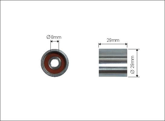 Caffaro 217-95 - Deflection / Guide Pulley, timing belt car-mod.net