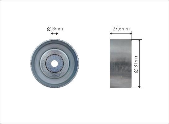 Caffaro 230-22 - Deflection / Guide Pulley, timing belt car-mod.net