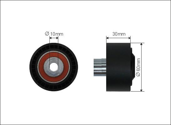 Caffaro 23-30 - Pulley, v-ribbed belt car-mod.net