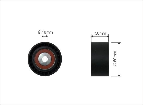 Caffaro 23-32 - Deflection / Guide Pulley, timing belt car-mod.net