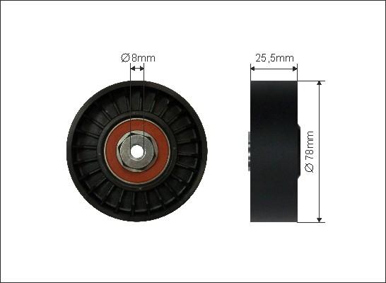 Caffaro 22-41 - Pulley, v-ribbed belt car-mod.net
