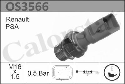 Calorstat by Vernet OS3566 - Sender Unit, oil pressure car-mod.net