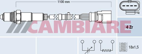 Cambiare VE381865 - Oxygen, Lambda Sensor car-mod.net