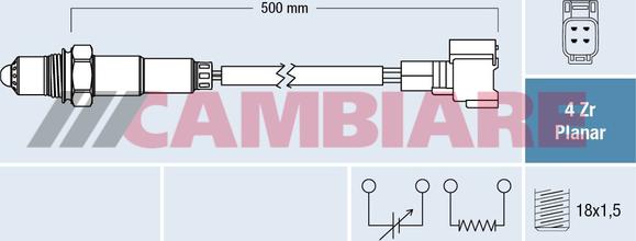 Cambiare VE381818 - Oxygen, Lambda Sensor car-mod.net