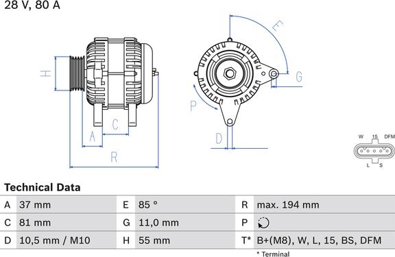 Carwood Group BREF0320986047410 - Alternator car-mod.net