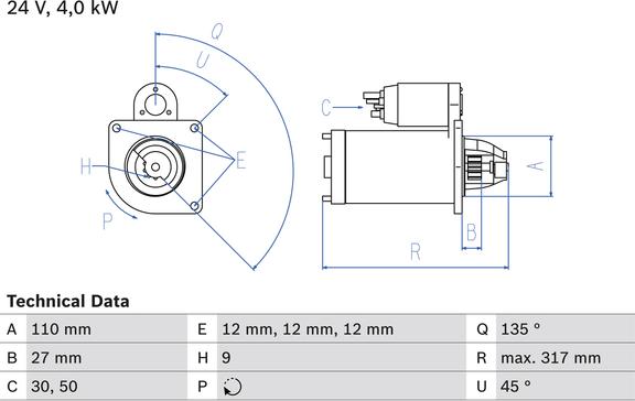 Carwood Group BREF0320986019010 - Starter car-mod.net