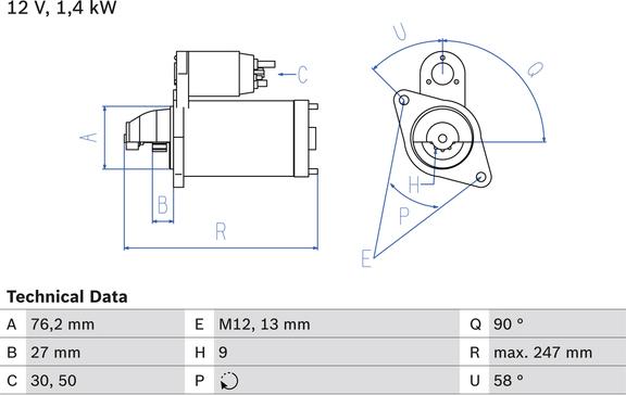 Carwood Group BREF0320986016780 - Starter car-mod.net