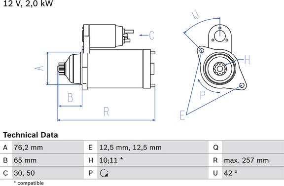 Carwood Group BREF0320986018390 - Starter car-mod.net