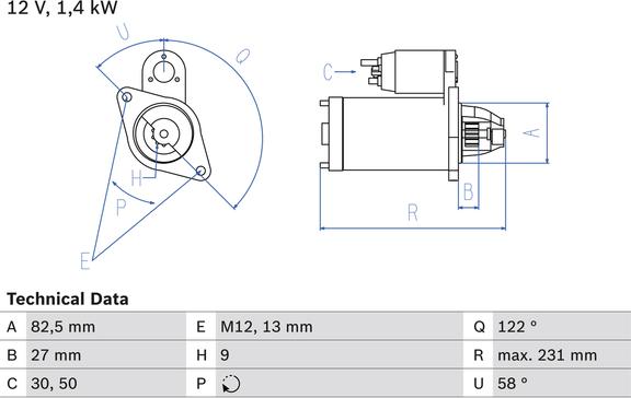 Carwood Group BREF0320986018340 - Starter car-mod.net