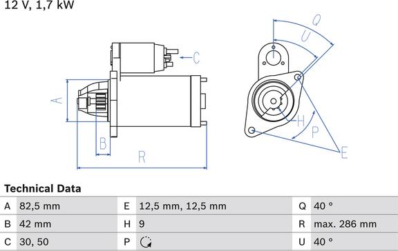 Carwood Group BREF0320986013350 - Starter car-mod.net