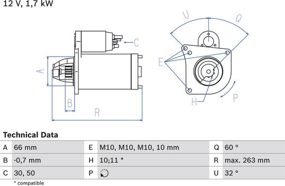 Carwood Group BREF0320986013200 - Starter car-mod.net