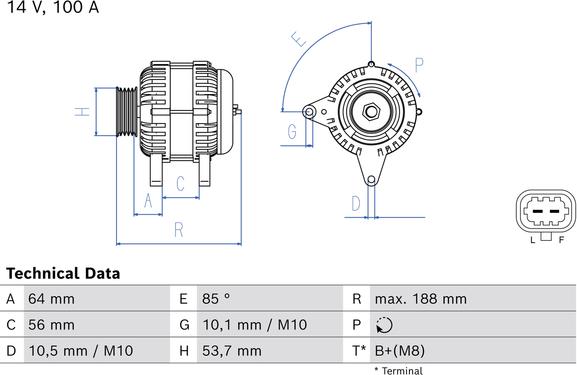 Carwood Group BREF0320986087010 - Alternator car-mod.net