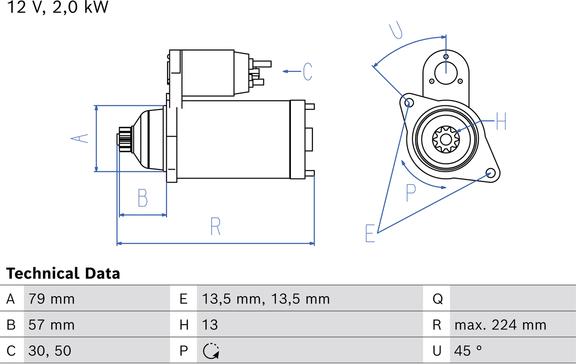 Carwood Group BREF0320986029240 - Starter car-mod.net