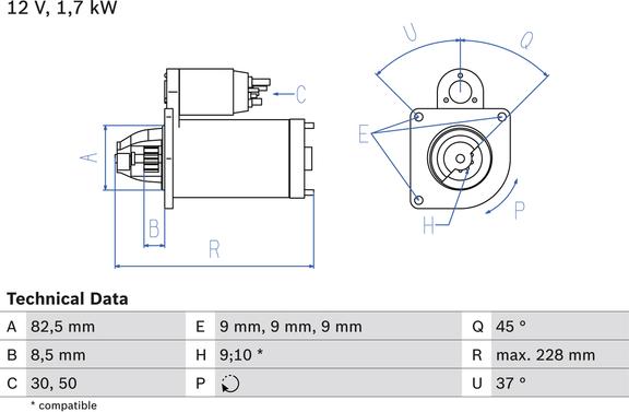 Carwood Group BREF0320986025660 - Starter car-mod.net