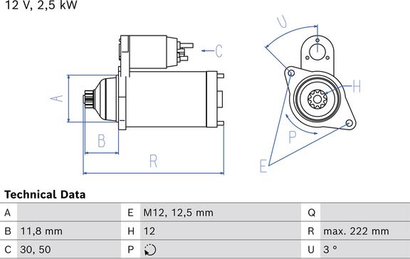 Carwood Group BREF0320986026450 - Starter car-mod.net