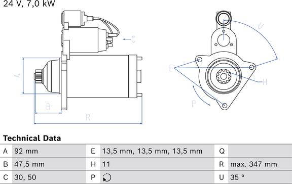 Carwood Group BREF0320986026580 - Starter car-mod.net