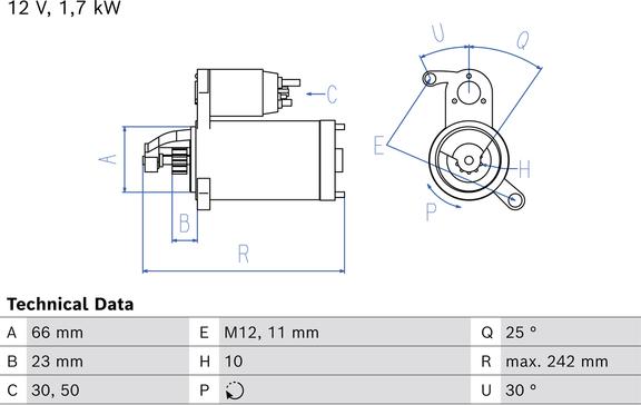 Carwood Group BREF0320986026660 - Starter car-mod.net