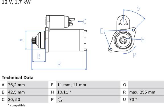Carwood Group BREF0320986020280 - Starter car-mod.net
