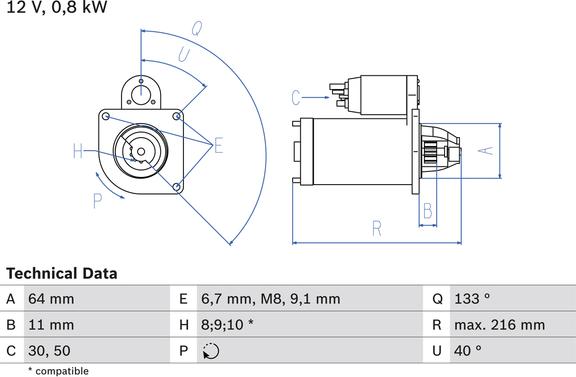 Carwood Group BREF0320986021590 - Starter car-mod.net