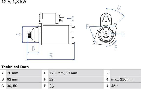 Carwood Group BREF0320986028050 - Starter car-mod.net