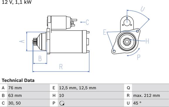 Carwood Group BREF0320986027090 - Starter car-mod.net