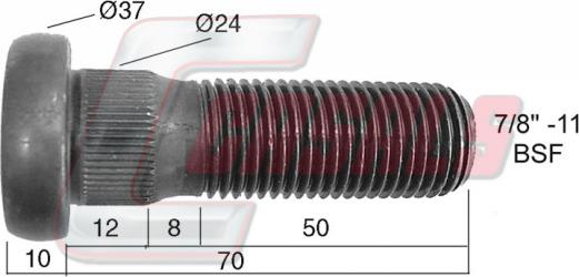 Casals 21517 - Stud, wheel hub car-mod.net
