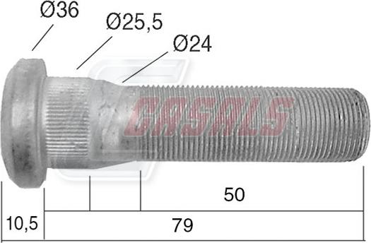 Casals 21536 - Stud, wheel hub car-mod.net