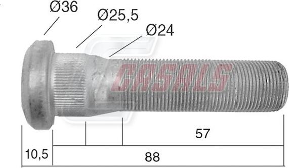 Casals 21529 - Stud, wheel hub car-mod.net