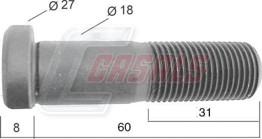 Casals 21526 - Stud, wheel hub car-mod.net