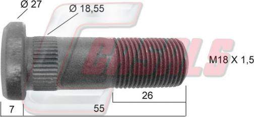Casals 21196 - Stud, wheel hub car-mod.net