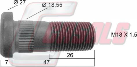 Casals 21191 - Stud, wheel hub car-mod.net