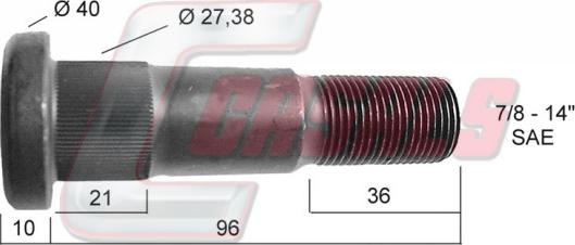 Casals 21307 - Stud, wheel hub car-mod.net