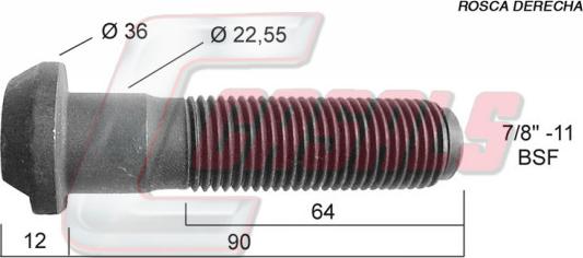 Casals 21297 - Stud, wheel hub car-mod.net